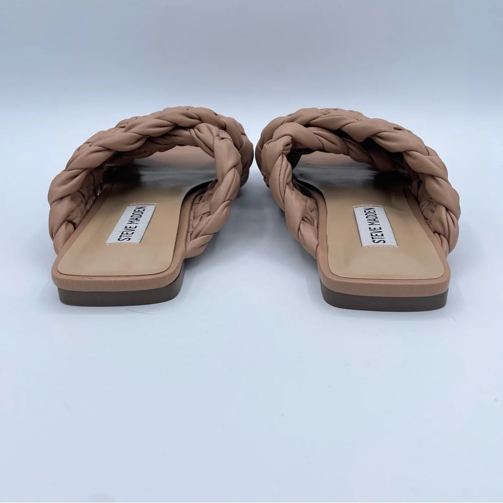 Steve Madden Marina Braided Sandals 6 Tan